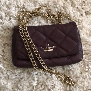 KATE SPADE mulled wine leather crossbody bag